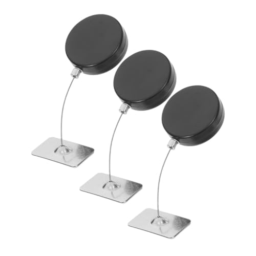 NULYLU 3pcs Heavy Duty Retractable Steel Cable Lock Anti-Theft Cable for Fence Door Gate Trailer Secure Locking Hardware