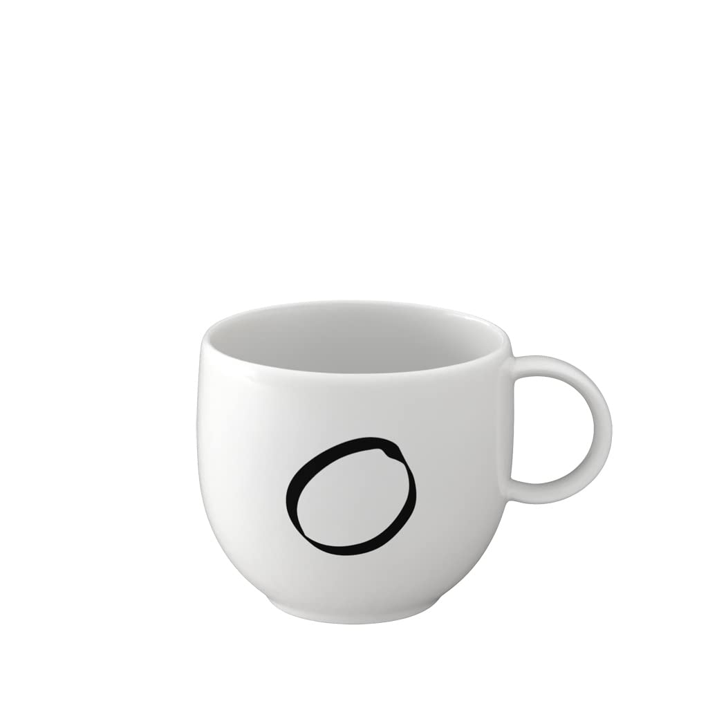 like. by Villeroy & Boch - Letters Mug O, 380ml, Premium Porcelain, White, Blanc, 13x10x8cm