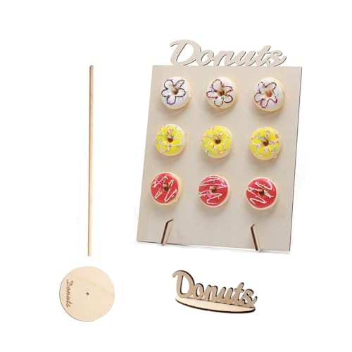 Semazz Donut Ständer Donut Wand 9 Halter Donut Halter Party Dekoration Dounatständer Doughnut Stand Donatsständer Donut Wall für Doughnuts Geburtstag Party Hochzeit Parteien Deko Baby Shower