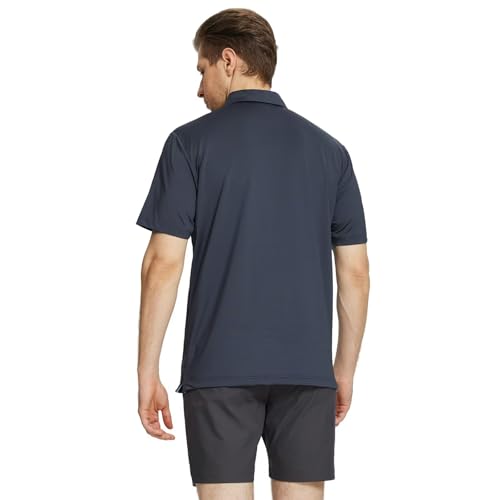 Camisetas Polo para Hombre Rouen, de Manga Corta, Secado Rápido, Ligera y de Rendimiento, Informal y Deportiva con Estampado Rayado, para Golf miniatura 5