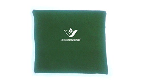 Wärmekissen mit 100% Moorfüllung und Fleecebezug Olivgrün, Wärmflasche