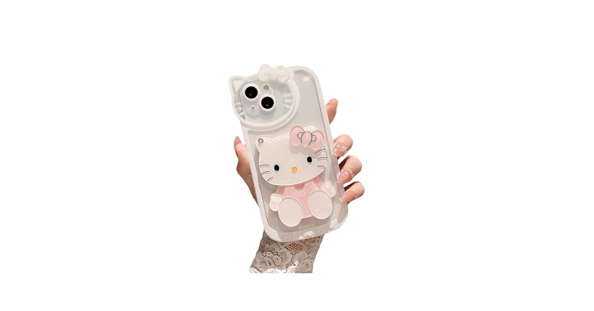 iPhoneアクセサリー Hello kitty iPhone 15promax HELLO KITTY Case for iPhone 15 Pro Max Glitter Video Support
