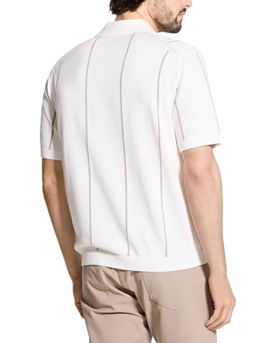 Theory Men's Short Sleeve Polo V Stripe Tee in Tactile Cotton4