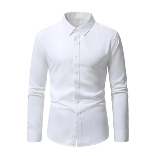 Camisa Social Masculina Slim Fit Manga Longa TAM(4) - Branco