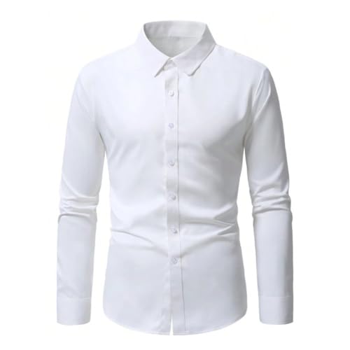 Camisa Social Masculina Slim Fit Manga Longa TAM(5) -Branco