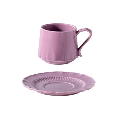 Tasse à thé et soucoupe en céramique 250 ML poignée vaisselle B