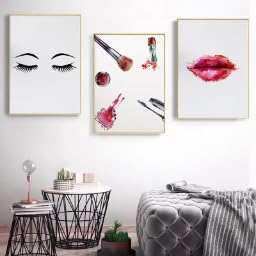 Toile maquillage chic affiche cils MAIMANG pour sublimer votre studio