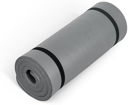 CAP Barbell 1-Inch High Density Exercise Yoga Mat with Strap | Mu...