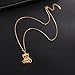 VASSAGO Bear Necklace for Women Men Cute Bear Pendant Necklace Stainless Steel Animal Necklace Jewelry Gifts with a Velvet Bag (gold bear necklace)