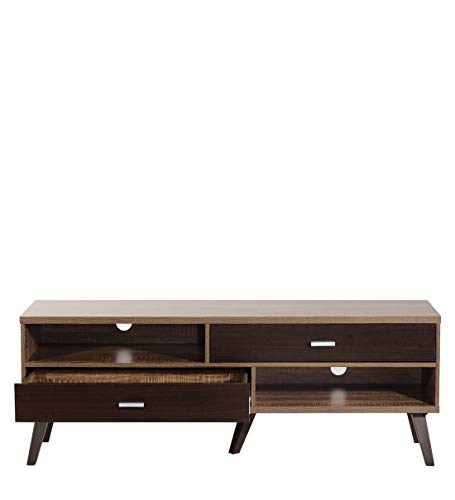 Image of Mintwud by Pepperfry - Mokuzai Wide TV Unit Cabinet in Oak Finish