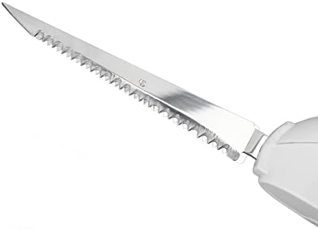 Miniatura 7 de Cuchillo eléctrico con pilas, cuchillo eléctrico reemplazable de acero inoxidable inalámbrico, cuchillo de filete eléctrico portátil para el hogar,