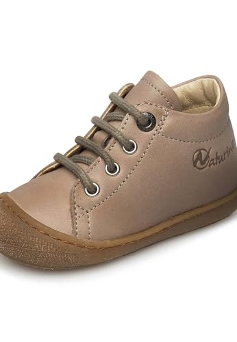 Naturino Chaussures Premiers Pas en Cuir, Gris Clair 21 – vue 5