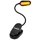 TIFEXO 2025 Amber Lights for Reading Books in Bed - Rechargeable Clip On Amber LED Light with USB Cable, Optimal Eye-Care Lights for Relaxing Reading