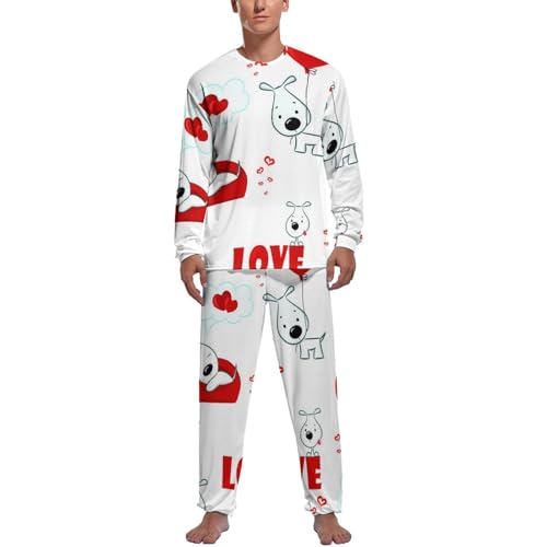 Pijama homme haut et bas ballon chien en coton doux pour des nuits confortables
