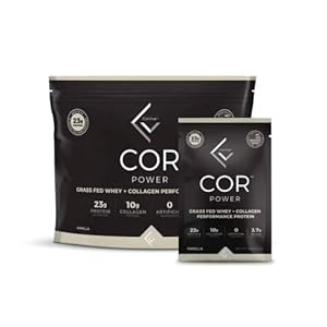 CorVive CorPower Vanilla Efficiency Protein | Grass Fed Whey + Collagen | 435 Grams (Pack of 15)