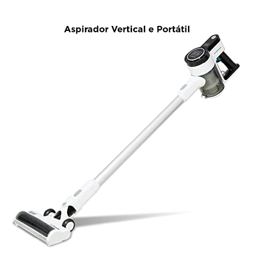 Black Decker Aspirador de Pó Vertical, Portátil, Alta Capacidade de Sucção 2 em 1, Modelo AV240, 24V