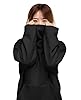 Velosso Masked Hoodie Long Sleeve Casual Hooded Sweatshirt Fleece Cover Mask Snood Hoodie Pullover Drawstring Hood (Black, S) #4