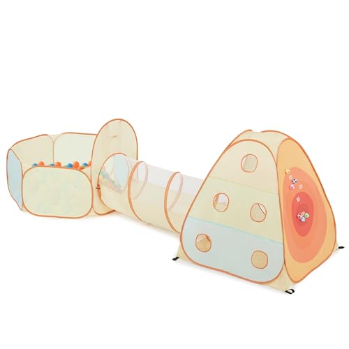 UTEX Kids Play Tent with Tunnel, 3 in 1 Pop