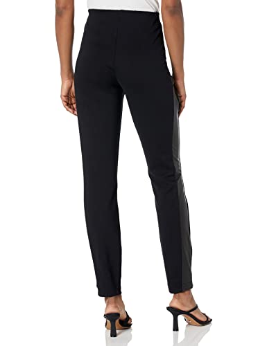 Nanette Nanette Lepore Women's Flattering Miracle Ponte Pant with Pleather Trim2