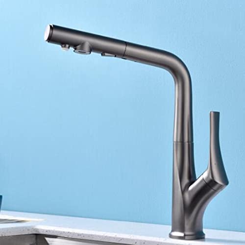 Mitigeur de cuisine à 3 voies avec douchette extractible et filtre eau pure intégré