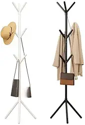 Cabideiro de Chão 9 Ganchos Organizador para Roupas Mancebo Desmontável Linha Premium M5 Armarinhos (Branco)