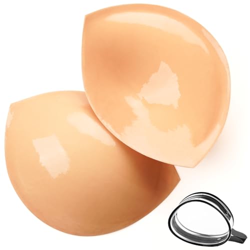 WAYBER Double-Sided Adhesive Bra Pads, Lightweight Soft Breast Enhancement Sticky Bra Insert Washable Reusable Bikini Padding