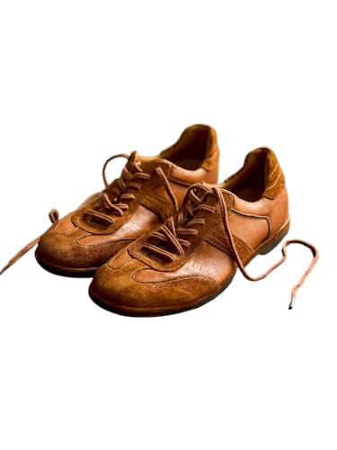 Washed Horse Leather Retro Men's Shoes, Anti-Velvet Commuting Versatile Breathable Casual high-end Men's Shoes