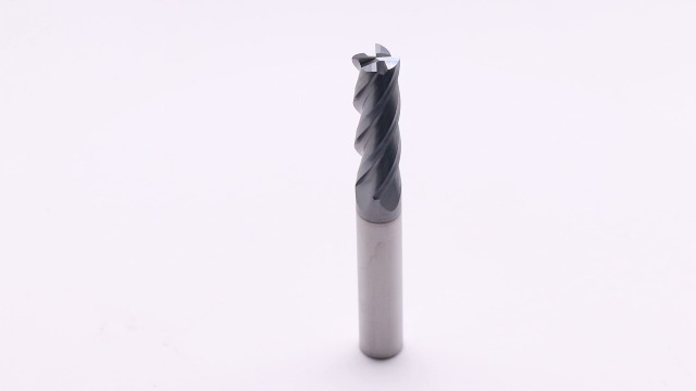 Image of 3 /8 inch 4 Flute Solid Carbide Long Square End Mill, 3 inch OAL, AlTiN Coated | 35 Helix, 3 /8 inch Cutting Dia, 3 /8 inch Shank Dia, 1-1 /4 inch LOC, for Milling Alloy Steel, Carbon Steel, Cast Iron, Copper