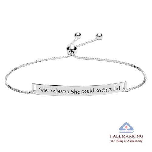 Image of TRUESILVER ACPL 925 Sterling Silver BIS Hallmarked Adjustable Sliding Bolo Bracelet for Women and Girls