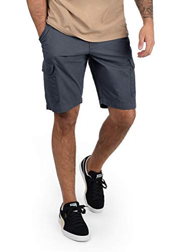 BLEND Crixus hommes cargo-short pantacourt avec poches 100% coton - Bleu - L