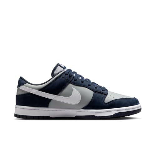 Nike Dunk Low Mens Lifestyle Shoes (Obsidian/White/Light Smoke Grey) (IB3079-400, Blue/Grey/White)2