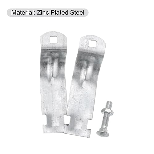 uxcell 3" EMT Strut Clamps Steel for Rigid Conduit and Pipe 6Pcs Universal EMT Strut Clamps with Bolt and Nut for Rigid Conduit and EMT - Image 4