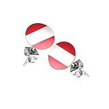 Stückzahl: 1 Paar. Beschreibung: 1 Paar Ohrstecker mit Länderflagge. Länder: Österreich / Spanien / Schweiz / Deutschland / Portugal / England / Italien / Frankreich / Holland