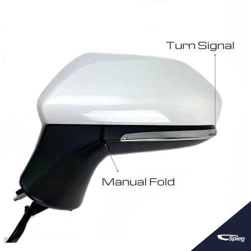 Spieg To1320367 Driver Side Mirror Replacement For Toyota Camry 2018-2021 Power Heated Turn Signal Light Ptm Plain White 6Pin (Lh) #TOP2