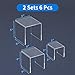 NIUBEE 2 Set Acrylic Risers Display for Funko POP Figures,Clear Cake Stands for Candy Dessert Table Decorations-3