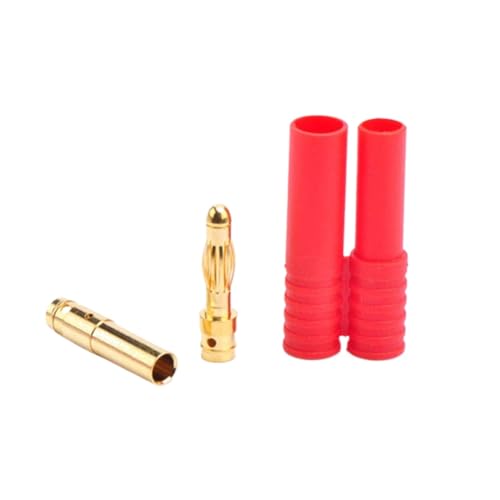 Conector de banana Amass 4.0mm con funda aislante compatible con motores RC 2