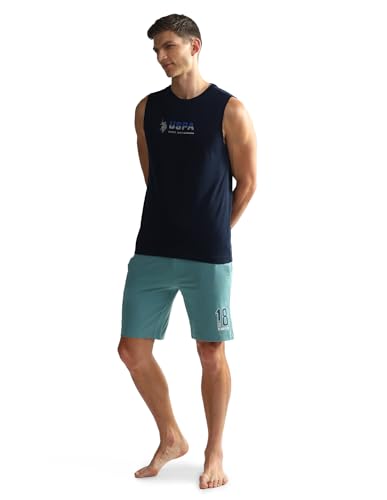 Image of U.S. Polo ASSN. Mens OEV06 Brand Print Comfort Fit Gym Vest
