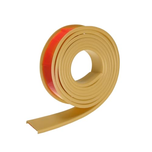 Image of uxcell U Shape Furniture Edge Banding, 3 Meters Self Adhesive Flexible Edging Trim, 5x30mm TPE Edge Guards for Cabinets Furniture Repair Restoration, Beige