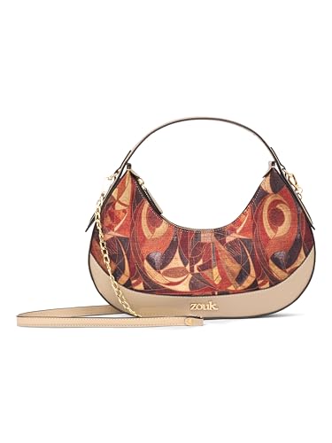 Image of ZOUK Women's Vanya Baguette | Crossbody Vegan Leather Sling Bag | Detachable Strap
