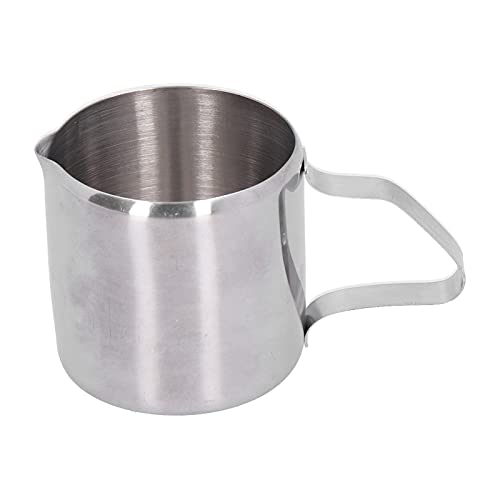 304 Stainless Steel Straight Milk Cups, 90ml Handheld Coffee Creamer Milk Frothing Pitcher Cup, Condensed Milk Honey Cups, Pulling Cylinder for Cappuccino Espresso Making
