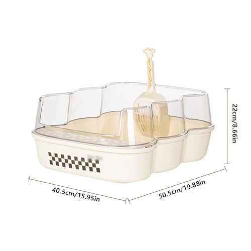 Caja de Arena para Gatos Grande Beige miniatura 2