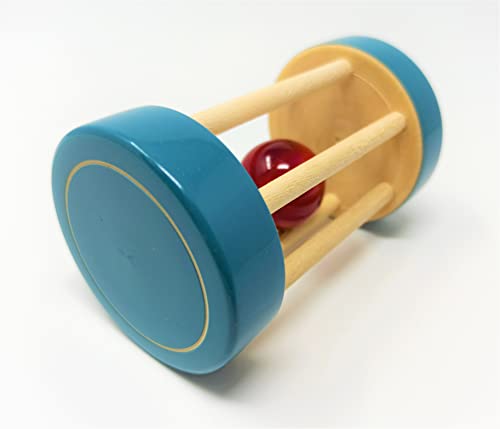 Image of A&A Kreative Wooden Rattle Handcrafted for Toddler Kids Children (Rolling Ball)