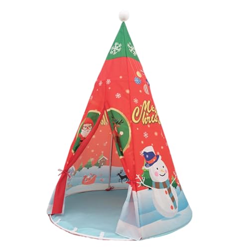Tente de Noël enfant dans la chambre : cabane de jeu en tissu portable avec fenêtre pour lire