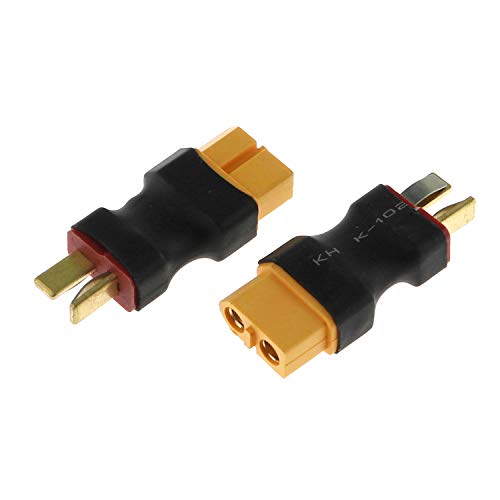 Adaptador inalámbrico XT60 hembra a T macho 2 unidades miniatura 1