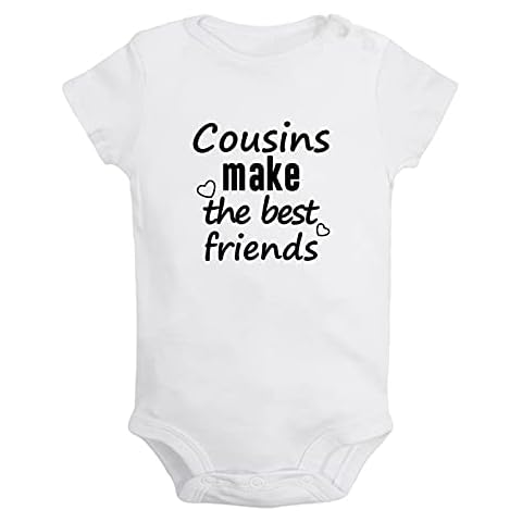 iDzn Cousins Make The Best Friends Funny Rompers Newborn Baby Bodysuits Infant Jumpsuits Novelty Outfits Onesies Cover