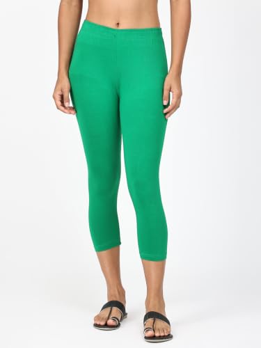 Image of Robinbosky Premium Stretchable Cotton Capri Legging for Women | Suitable for Formal wear & Casual wear | High-End Elastic Makes. The Leggings Squat Proof and Durable for Travel, Yoga, & Workout.