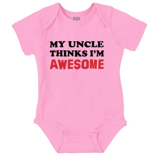 Brisco Brands My Uncle Thinks Im Awesome Baby Romper Boys or Girls
