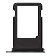 jbTec SIM-Tray Karten-Halter kompatibel mit Apple iPhone 8 - Single Slot Schlitten Rahmen Simkarte Holder, Farbe:Schwarz