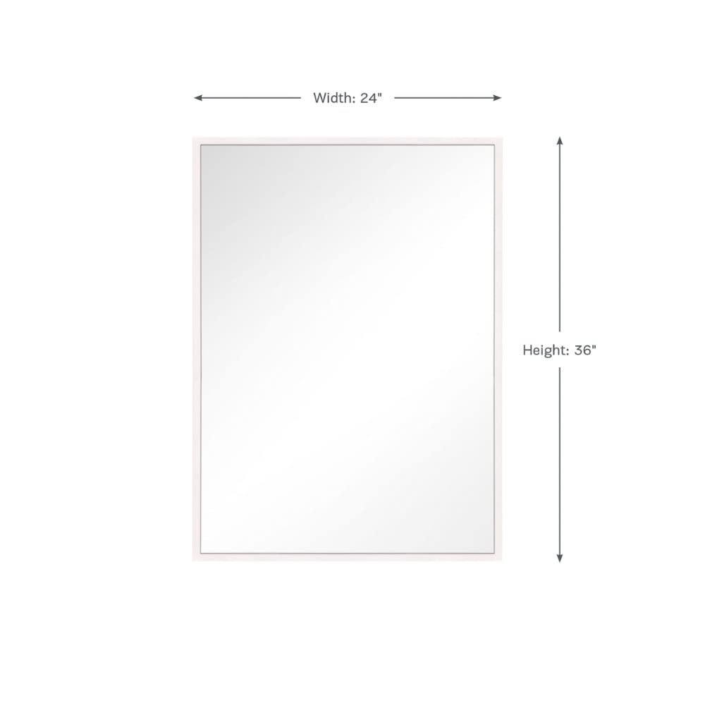 Feiss Lighting-Kit-36 Inch Rectangular Mirror-Midnight Black Finish