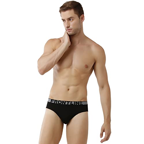 Image of Rupa Colors Modern Solid Brief for Men, Cotton Blend, Outer Elastic, Regular Fit, Pack of 1